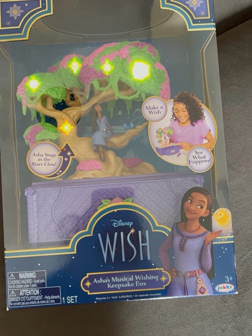 Disney Asha Musical Wishing Keepsake Box - Green & Pink